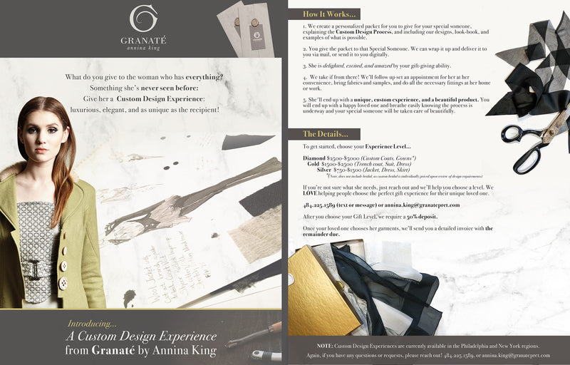 Custom Fashion Design Gift Experience (Reservation)