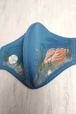 Beachy Shells Mask, Hand-Painted Mask Adult Size