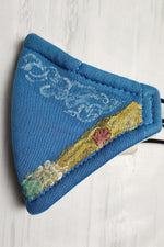 Beachy Theme Hand-Painted Mask CHILD Size