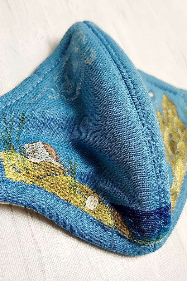 Beachy Theme Hand-Painted Mask CHILD Size