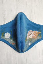 Beachy Shells Mask, Hand-Painted Mask Adult Size