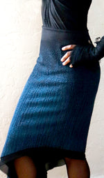 Borealis Silk Trimmed Pencil Skirt