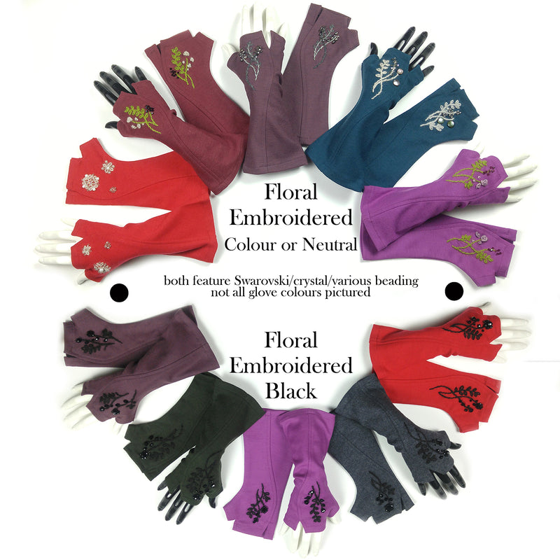 FLORAL MOTIF Gloves. More colours.