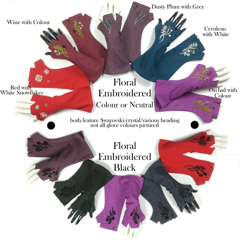 FLORAL MOTIF Gloves. More colours.