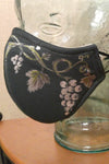Silver Leaves and Grapes Hand-Painted Mask Adult Size