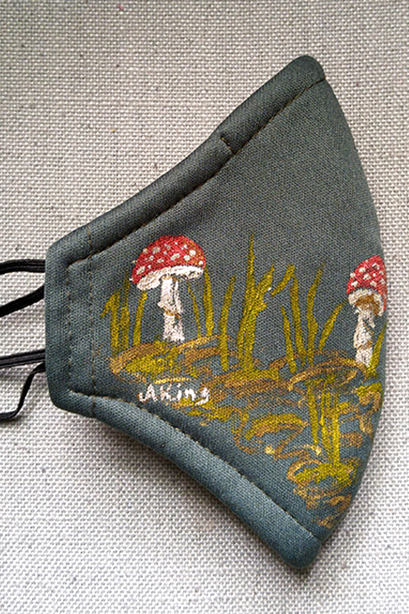 Toadstool Forest Hand-Painted Mask CHILD Size