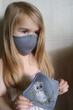 Little Owl Big Eyes Hand-Painted Mask CHILD Size