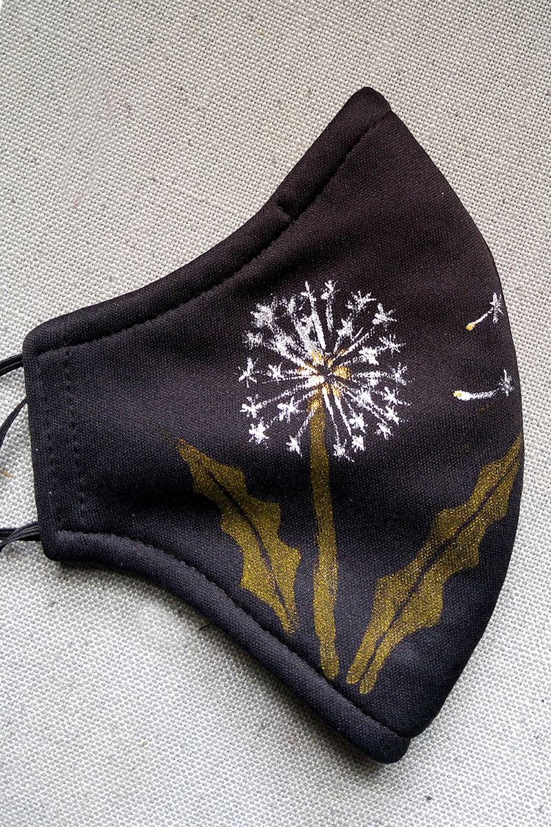 Dandelion Wish Hand-Painted Mask Adult Size
