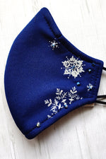Snow Swarovski Hand-Painted Mask Adult Size