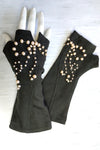 Beaded Bow Motif Gloves. MORE colours.