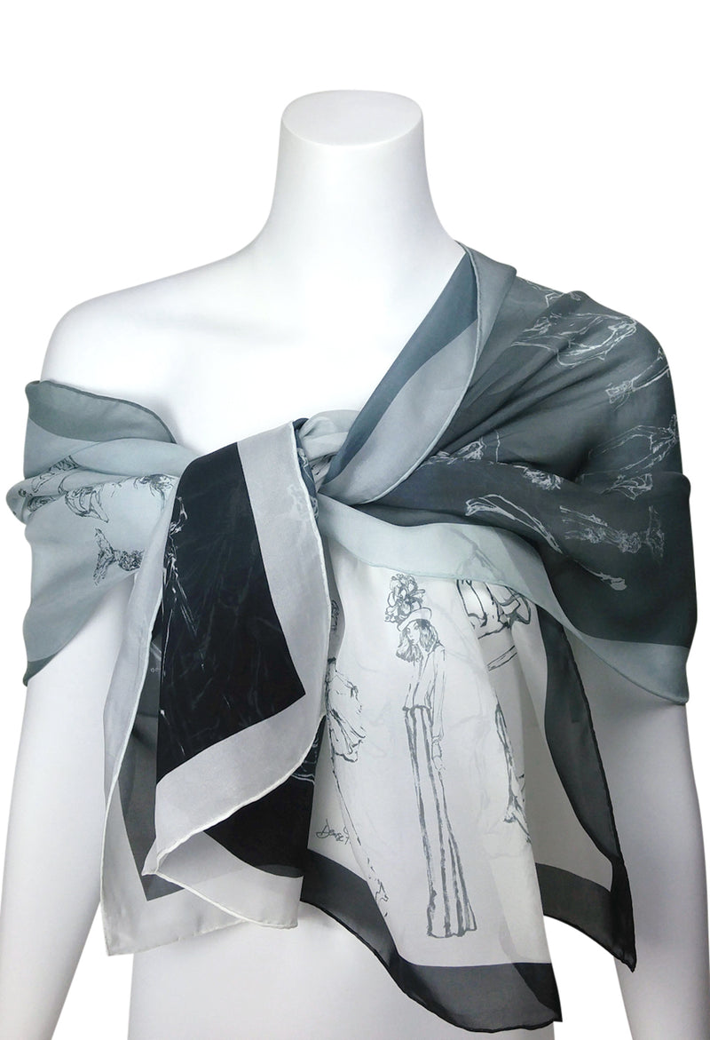 Fashion Procession Ombre Silk Scarf
